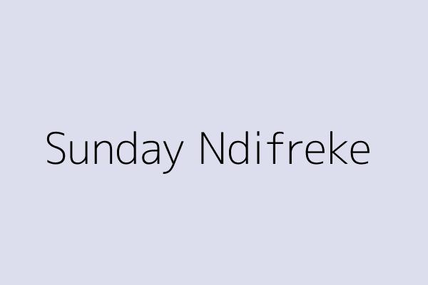Sunday Ndifreke